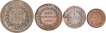 Copper Coins of East India Company of Madras and Bombay and Calcutta Mint.