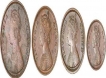 Copper Coins of Victoria Queen of Calcutta and Madras and Bombay of 1862.