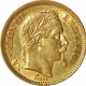 Gold  Twenty Francs Coin of  Nepolian III of  France of 1866.