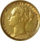 Gold One Sovereign Coin of Australia of Queen Victoria of Sydney Mint of 1884.