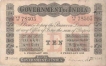 Ten Rupees Bank Note of Government of India  of 1915.