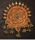 Antique Royal Rose Gold Brooch with Floral work of Ninetieth Century.