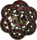 Antique Gold Brooch of Peacock Desigine with Rubies Emeralds and sapphires