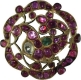 Antique Gold Brooch of Peacock Desigine with Rubies.