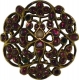 Butterfly Type Gold Brooch with Burmese Rubies of  Emeralds and White Sapphire.