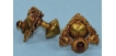 Antique gold Earrings of Ruby of North Karnataka pattern.