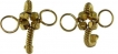 Antique gold Earrings of Tamilnadu pattern.
