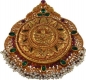 Gandaberunda Pendant of  Vijayangar Emprie studded with Rubies of  Preals and Emeralds.