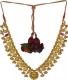 Kolhapuri Gold Necklace studdedded with Moon and   Tiger and Snake stones.