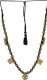 Elegant Gold Necklace studded with gold and wax beads.