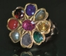 Navaratan Gold Ring with Navaratan Stones.