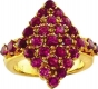 Ethereal Gold Ring Flecked with Resplendent Rubies of South India Region.