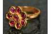 Gold Ring Studded with Red Burmese Rubies.