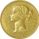 Gold Mohur Coin of Victoria Queen of Calcutta Mint of 1841.