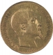 Gold Fifty Francs Coin of France of Nepoleon III of France.