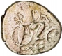 Billon of Dramma Coin of Bhoja I of Gurjara Pratiharas.