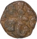 Copper One Eighth Tanka Coin of Ibrahim Shah Lodi of Delhi Sultanate.