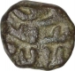 Copper Quarter Tanka Coin of Ibrahim Shah Lodi of Delhi Sultanate.