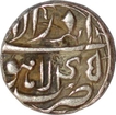 Silver Half Rupee Coin of Akbar of Lahore mint.