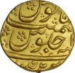 Gold Mohur Coin of Aurangzeb Alamgir of Burhanpur Mint.