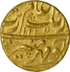 Gold Mohur Coin of Aurangzeb Alamgir of  Dar ul Jihad Haiderabad mint.