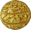 Gold Mohur Coin of Aurangzeb Alamgir of Khujista Bunyad Mint.