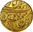 Gold Mohur Coin of Aurangzeb Alamgir of Khujista Bunyad Mint.