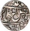 Silver One Rupee Coin  of Daulat Rao of Ujjain Mint of Gwalior State.