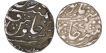 Silver One Rupee Coins of Daulat Rao of Ujjain Dar ul Fath of Gwalior State.