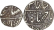 Silver One Rupee and Half Rupee Coins of Malharnagar of Indore State.