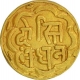 Gold Quarter Mohur Coin of Udaipur mint of Mewar State.