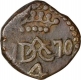 Copper Four Cash Coin of India Danish.