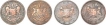 Copper Half Anna Coins of Bombay Presidency.