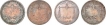 Copper Half Anna Coins of Bombay Presidency.