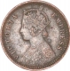 Copper One Twelfth Anna Coin of Victoria Empress of Calcutta Mint of 1882.