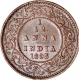 Copper One Twelfth Anna Coin  of Victoria Empress of Calcutta Mint of 1895.