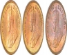 Bronze One Twelfth Anna Coins of King George V of Calcutta Mint different year.