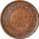 Copper Half Pice Coin of Victoria Empress of Calcutta Mint of 1890.