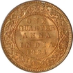 Bronze One Quarter Anna Coin of King George V of Bombay Mint of 1924.