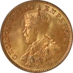 Bronze One Quarter Anna Coin of King George V of Bombay Mint of 1924.