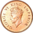 Bronze One Quarter Anna Coin of King George V of Bombay Mint of 1938.