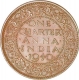 Bronze One Quarter Anna Coin of King George VI of Bombay Mint of 1940.