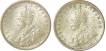 Silver Two Annas Coin of  King George V of Calcutta and Bombay Mint of Two different year.