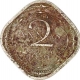 Cupro Nickel Two Annas Coin of King George VI of Calcutta Mint of 1939.