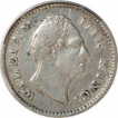 Silver Quarter Rupee Coin of King William IIII of Calcutta Mint of 1835.