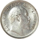 Silver Quarter Rupee Coin of King Edward VII of Calcutta Mint of 1908.