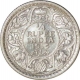 Silver Quarter Rupee Coin of King George V of Calcutta Mint of 1915.