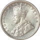 Silver Quarter Rupee Coin of King George V of Calcutta Mint of 1915.