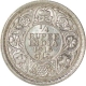 Silver Quarter Rupee Coin of King George V of Calcutta Mint of 1916.