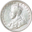 Silver Quarter Rupee Coin of King George V of Bombay Mint of 1925.